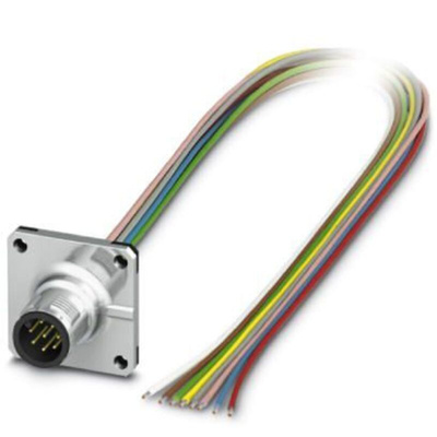 Phoenix Contact Male M12 to Sensor Actuator Cable, 500mm