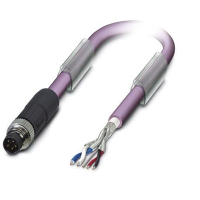 Phoenix Contact Straight Male M8 to Bus Cable, 10m