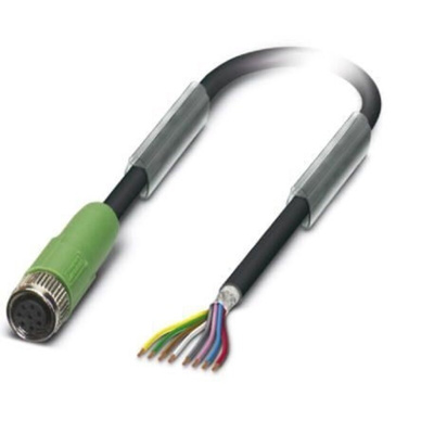 Phoenix Contact Straight Female M8 to Sensor Actuator Cable, 1.5m