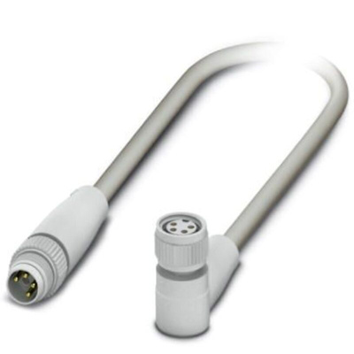 Phoenix Contact Straight Male M8 to Female M8 Sensor Actuator Cable, 300mm