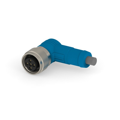 TE Connectivity Right Angle Female 5 way M12 to M12 Cable Assembly, 1.5m