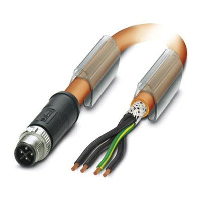 Phoenix Contact Male 4 way M12 to Sensor Actuator Cable, 10m