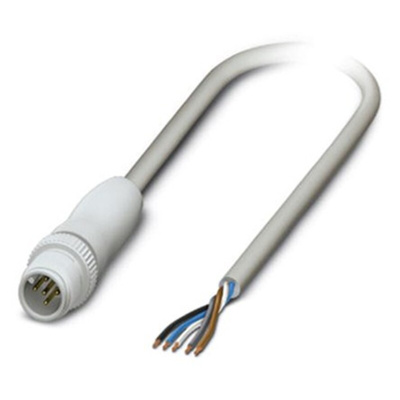 Phoenix Contact Male 5 way M12 to 5 way Unterminated Sensor Actuator Cable, 1.5m