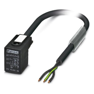 Phoenix Contact 3 way DIN 43650 Form B to 3 way Unterminated Sensor Actuator Cable, 1.5m