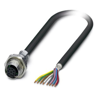 Phoenix Contact 8 way M12 to 8 way M12 Sensor Actuator Cable, 1m