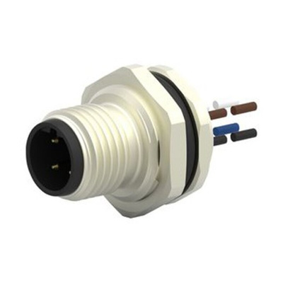 TE Connectivity Straight Male 3 way M12 to Unterminated Sensor Actuator Cable, 200mm