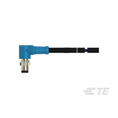 TE Connectivity Right Angle Male 3 way M8 to Unterminated Sensor Actuator Cable, 500mm