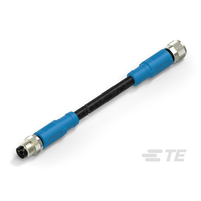 TE Connectivity Straight Female; Male 3 way M8 to Straight 3 way M8 Sensor Actuator Cable, 5m