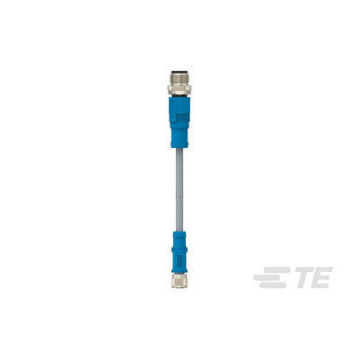 TE Connectivity Straight Female 4 way M8 to Straight Male 4 way M12 Sensor Actuator Cable, 500mm