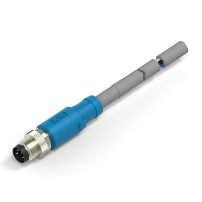 TE Connectivity Straight Male 4 way M8 to Unterminated Sensor Actuator Cable, 5m