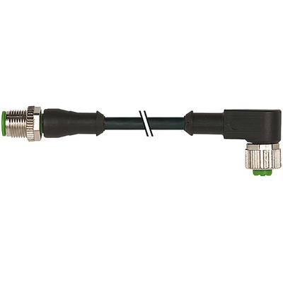 Murrelektronik Limited Straight Male 4 way M12 to Right Angle Female 4 way M12 Sensor Actuator Cable, 600mm