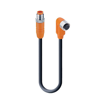 Lumberg Automation Male 8 way M12 to Right Angle Female M12 Sensor Actuator Cable, 10m