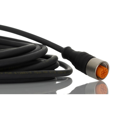 Lumberg Automation Straight Male 4 way M12 to Straight Female 4 way M12 Sensor Actuator Cable, 10m