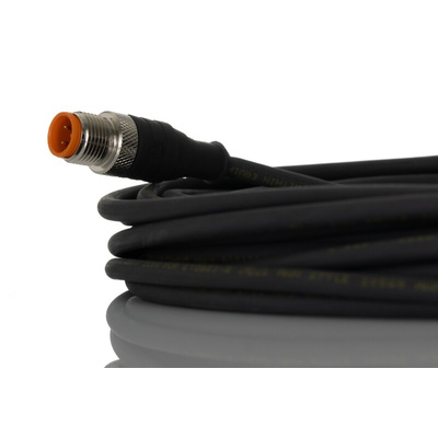 Lumberg Automation Straight Male 4 way M12 to Straight Female 4 way M12 Sensor Actuator Cable, 10m