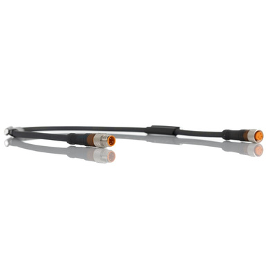 Lumberg Automation Straight Male 4 way M8 to Straight Female 4 way M8 Sensor Actuator Cable, 300mm