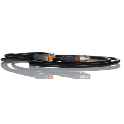 Lumberg Automation Straight Male 3 way M8 to Straight Female 3 way M8 Sensor Actuator Cable, 1.5m