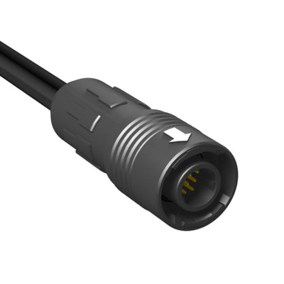 Samtec 12 way M12 to Unterminated Sensor Actuator Cable, 1m