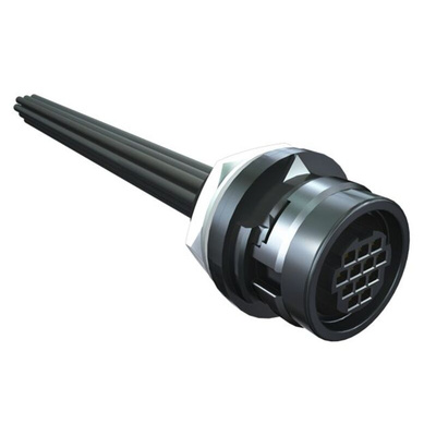 Samtec Straight Female 12 way 15mm Circular to Unterminated Sensor Actuator Cable, 250mm