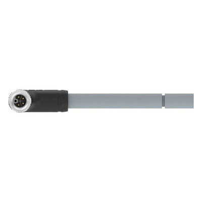 TE Connectivity Right Angle Male 5 way M12 to Unterminated Sensor Actuator Cable, 1.5m