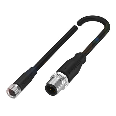 BALLUFF Straight Female M8 to Straight Male M12 Sensor Actuator Cable, 2m