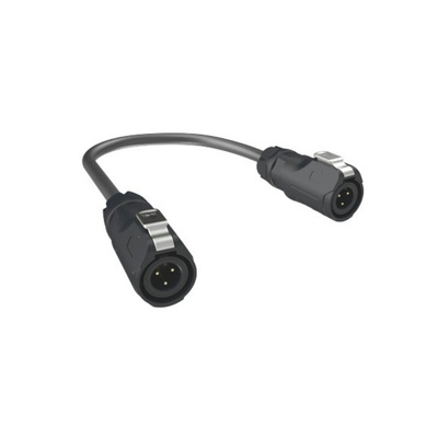 Amphenol Communications Solutions Straight Male M12 to Male M12 Sensor Actuator Cable, 3m