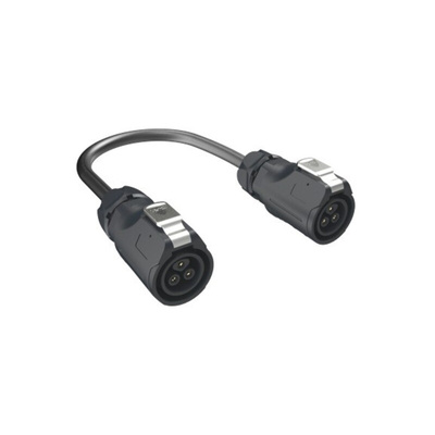 Amphenol Communications Solutions Straight Male M16 to Male M16 Sensor Actuator Cable, 1m