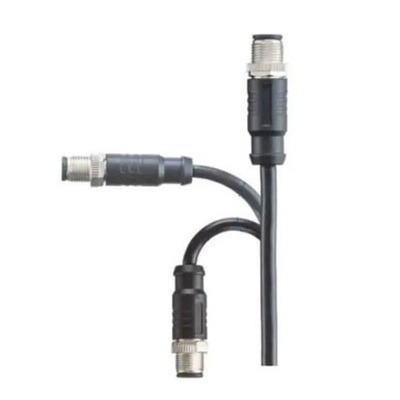 Amphenol Industrial Straight Male M12 to Sensor Actuator Cable, 1m