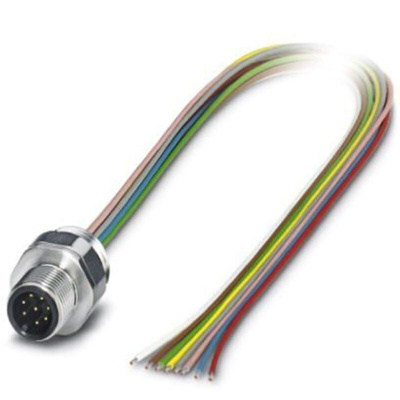 Phoenix Contact Straight Male M12 to Male M12 Sensor Actuator Cable, 500mm