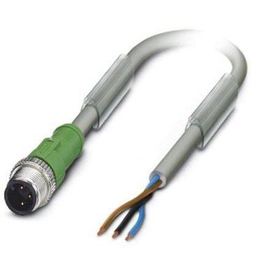 Phoenix Contact Straight Male M12 to Sensor Actuator Cable, 10m