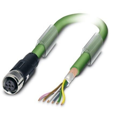 Phoenix Contact Straight Female M12 to Bus Cable, 10m
