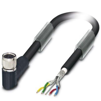 Phoenix Contact Right Angle Female M8 to Bus Cable, 5m