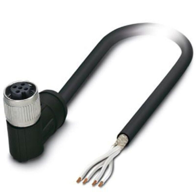 Phoenix Contact Right Angle Female M12 to Sensor Actuator Cable, 10m