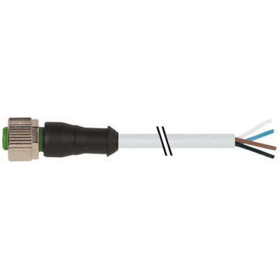 Murrelektronik Limited Straight Female 4 way M12 to Connector & Cable, 5m