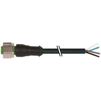 Murrelektronik Limited Straight Female 4 way M12 to Connector & Cable, 2m