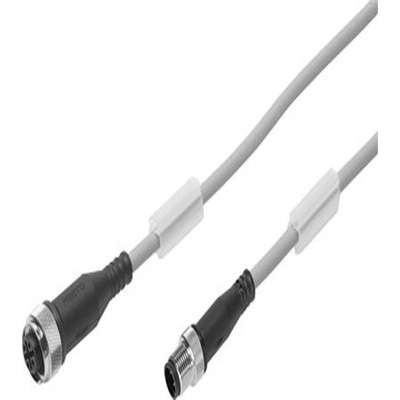 Straight M12 to Straight Male M8 Cable, 2.5m