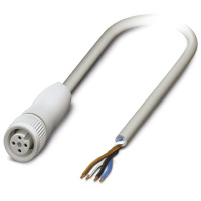 Phoenix Contact Female 4 way M12 to Unterminated Sensor Actuator Cable, 5m