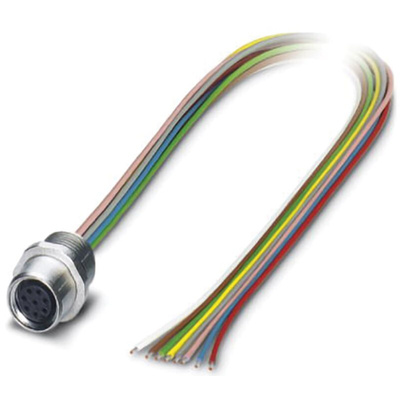 Phoenix Contact Female 8 way M8 to Sensor Actuator Cable, 500mm