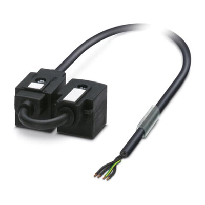 Phoenix Contact Straight Female 4 way DIN 43650 Form A x 2 to Unterminated Sensor Actuator Cable, 5m