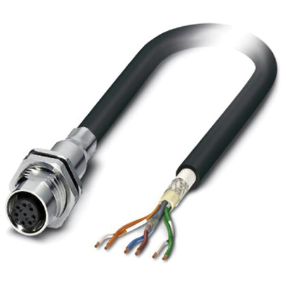 Phoenix Contact Male 6 way M12 to Sensor Actuator Cable, 1m