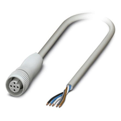 Phoenix Contact Female 5 way M12 to 5 way Unterminated Sensor Actuator Cable, 3m