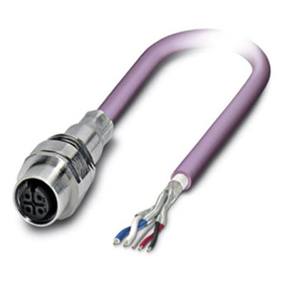 Phoenix Contact 5 way M12 to 5 way Unterminated Bus Cable, 1m