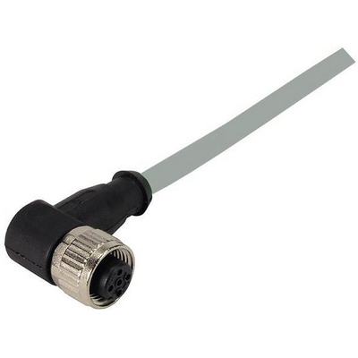 Harting Female 4 way M12 to Unterminated Sensor Actuator Cable, 5m