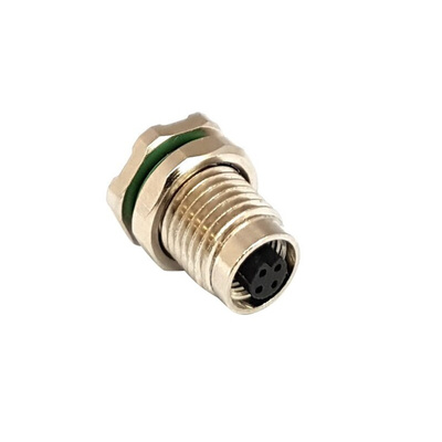 Bulgin Straight Female 4 way M5 to Unterminated Sensor Actuator Cable, 100mm