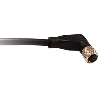 Bulgin Right Angle Female 4 way M5 to Unterminated Sensor Actuator Cable, 1m