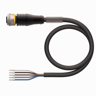 Turck Straight Female 5 way M12 to Unterminated Sensor Actuator Cable, 2m