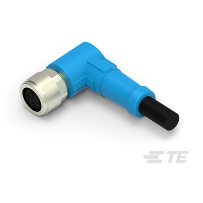 TE Connectivity Right Angle Female 3 way M8 to Unterminated Sensor Actuator Cable, 1.5m