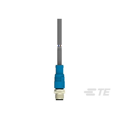TE Connectivity Straight Male 5 way M12 to Unterminated Sensor Actuator Cable, 5m
