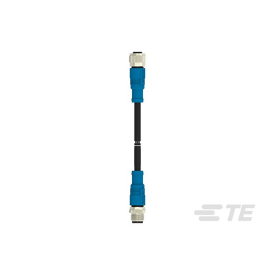TE Connectivity Straight Female; Male 5 way M12 to Straight 5 way M12 Sensor Actuator Cable, 500mm