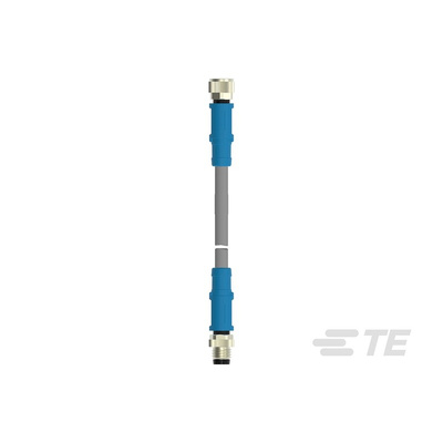TE Connectivity Straight Female; Male 3 way M8 to Straight 3 way M8 Sensor Actuator Cable, 5m
