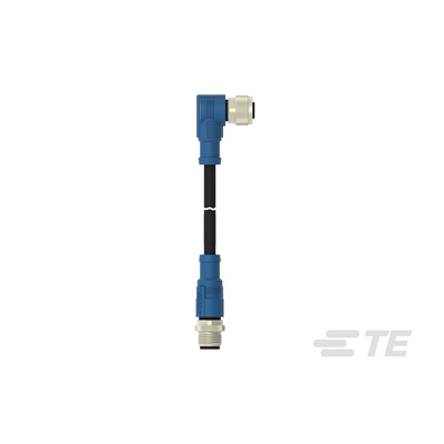 TE Connectivity Female 4 way M12 to M12 Sensor Actuator Cable